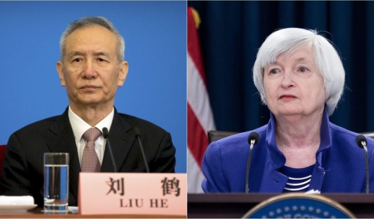 劉鶴與美財長耶倫通話就經濟及合作交流