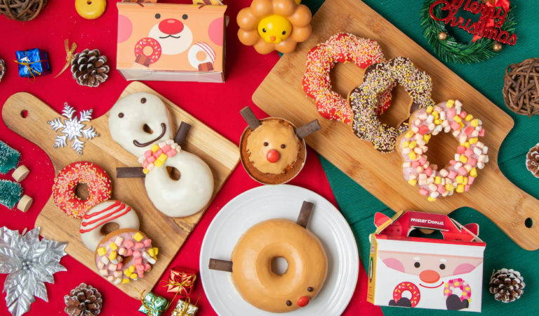 一口吃掉麋鹿～　Mister Donut「耶誕甜甜圈」萌登場　甜甜療癒「牛奶糖麋鹿、雪人黃金圈」